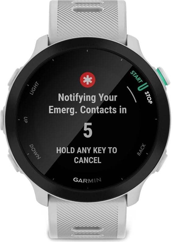 Garmin Forerunner 55 – tagantvaade – Nutisormused